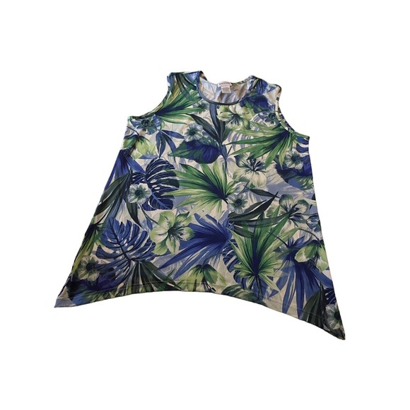 Bon Worth Womens top tropical print Size M - Picture 1 of 4